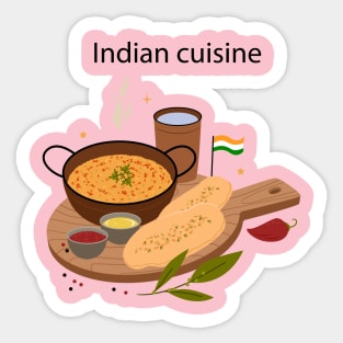 Indian Cuisine Concept Sticker